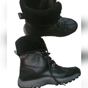 Santana Canada Maddie Black Winter Boots Sherpa Fur Size 8